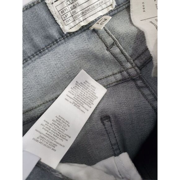 Current Elliot Cheville Jeans 27 Womens The Ankle Skinny Grey Distressed Mid Ris - Picture 8 of 9